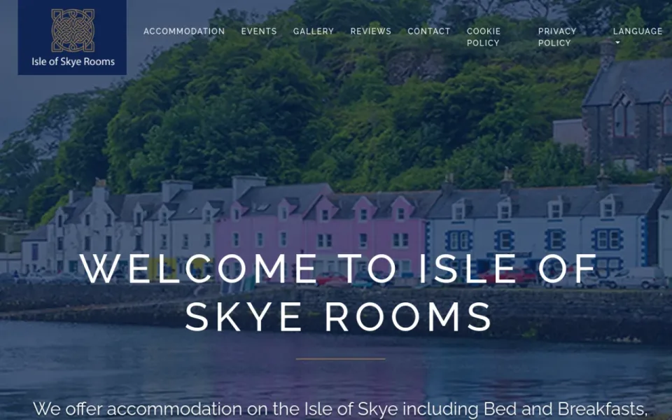 Isle of Skye Rooms holiday accommodation website home page